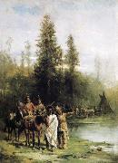 Paul Frenzeny, Indians by a Riverbank
